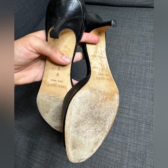 Kate Spade kitten heels black open toe heels - Picture 5 of 6